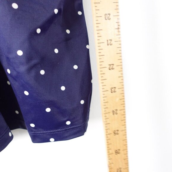 LL BEAN Swimsuit 8 Tankini Navy Padded Sweetheart Dots Medium Sunblocking UPF50+ - Picture 6 of 9